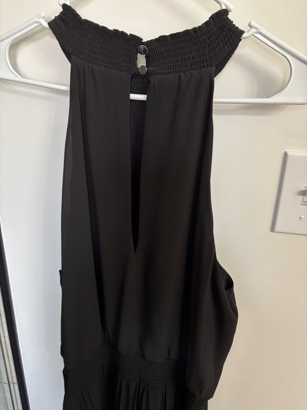White House Black Market Black Halter Pleated Maxi - Picture 5 of 6